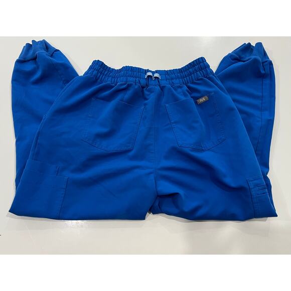 Figs Zamora Jogger Pant Scrubs Medium Petite Cobalt Blue Royal Blue High Waisted - Picture 2 of 4